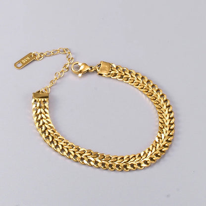 ANENJERY Gold Double Spell Bracelet