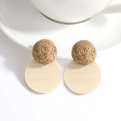 Nandee Boho Geometric Wooden Earrings