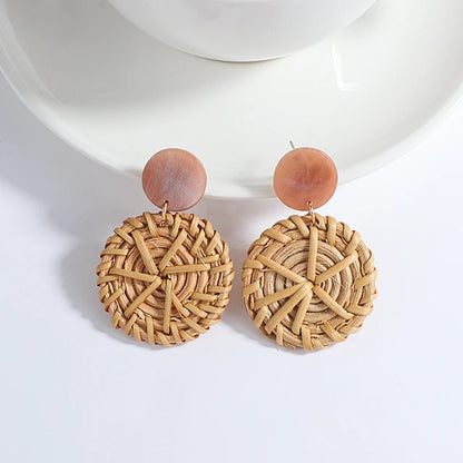 Nandee Boho Geometric Wooden Earrings