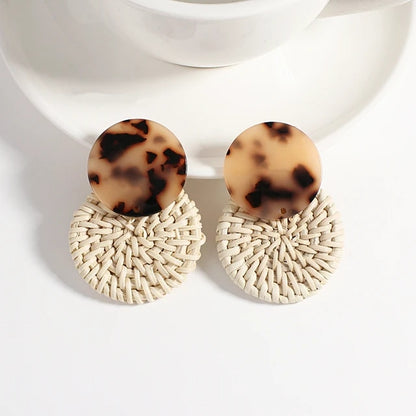 Nandee Boho Geometric Wooden Earrings