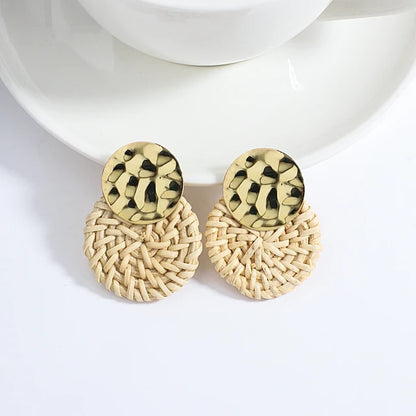 Nandee Boho Geometric Wooden Earrings