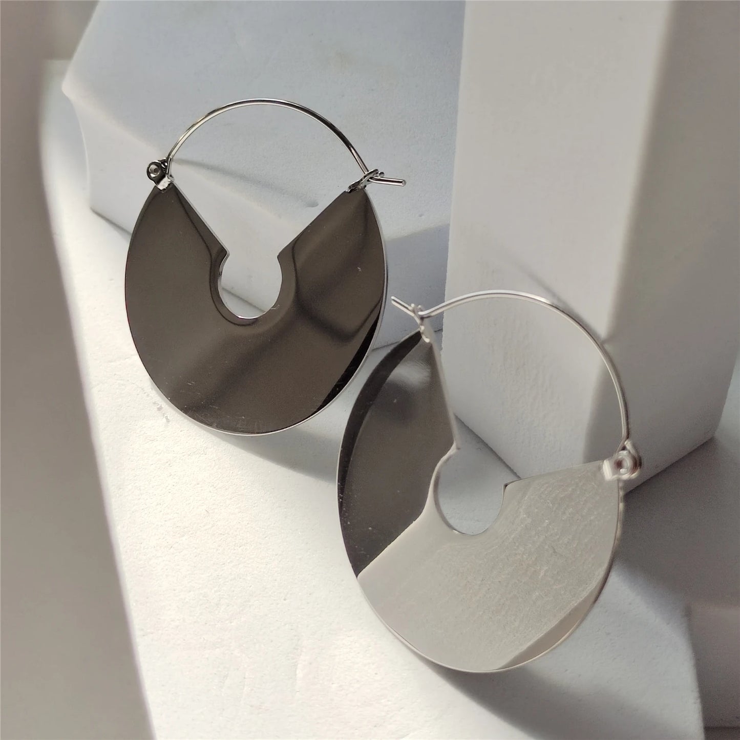 Nandee Gold-Plated Geometric Hoop Earrings