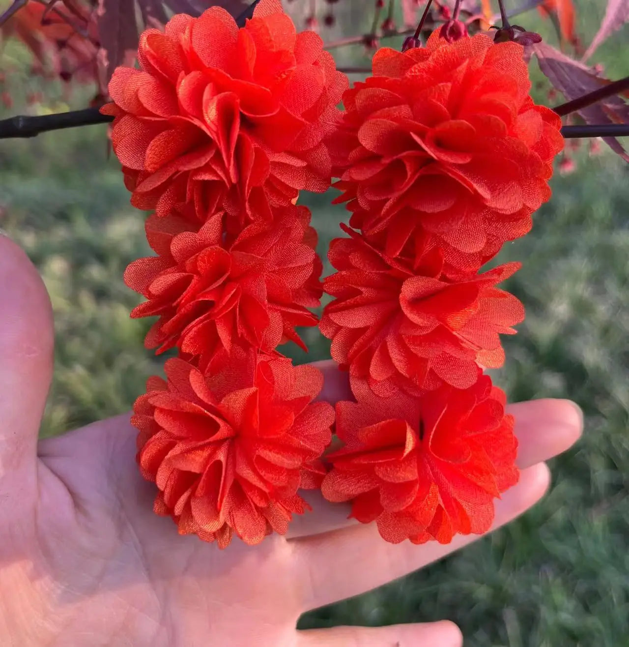 Nandee Long Flower Earrings