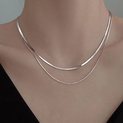 Nandee Double Layer Box Chain Necklace